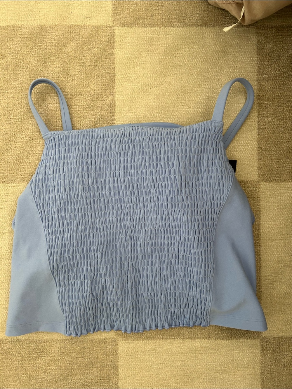 Peloton Light Blue Smocked Cami